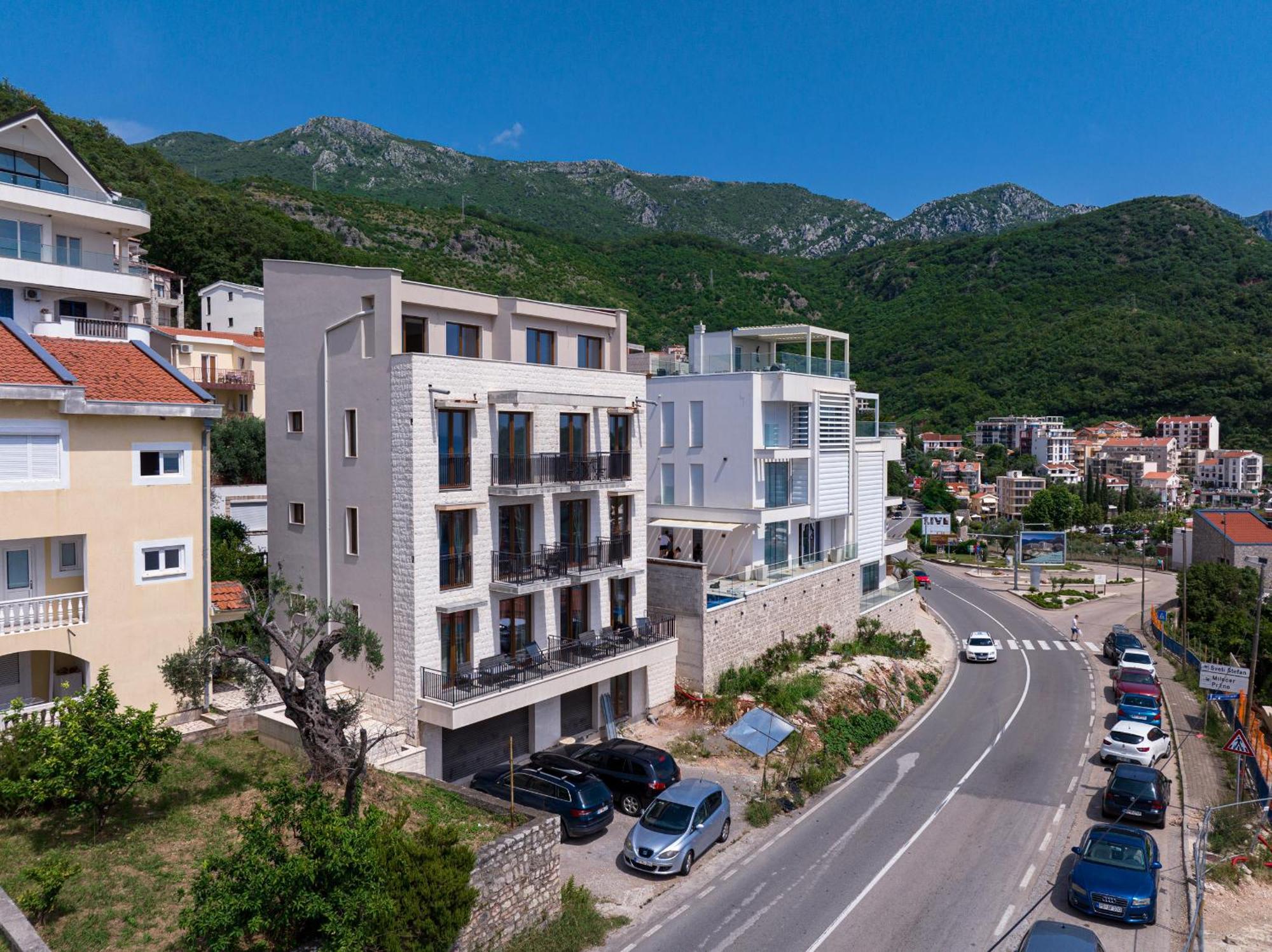 Niki Apartments Przno Sveti Stefan Exterior foto